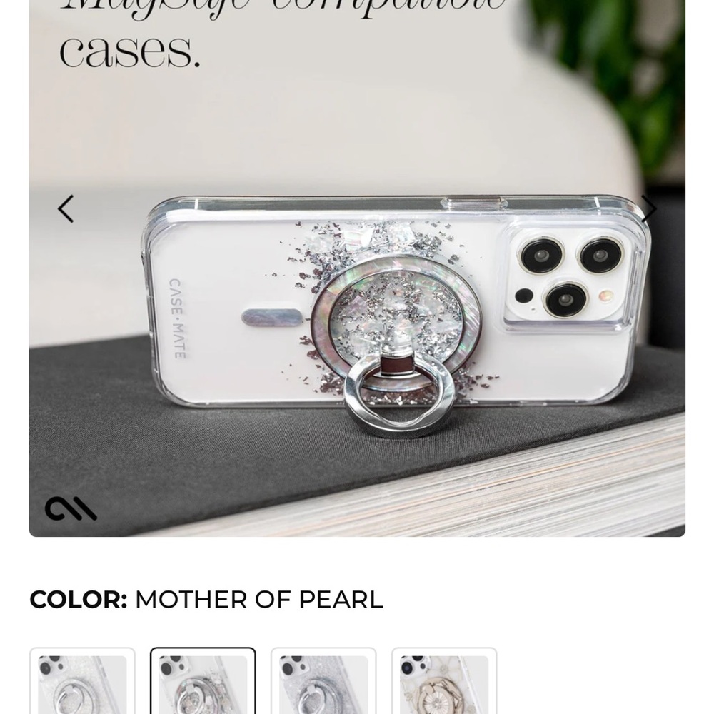 Case-Mate Silver and Iridescent Phone Ring Holder - Picture 3 of 3